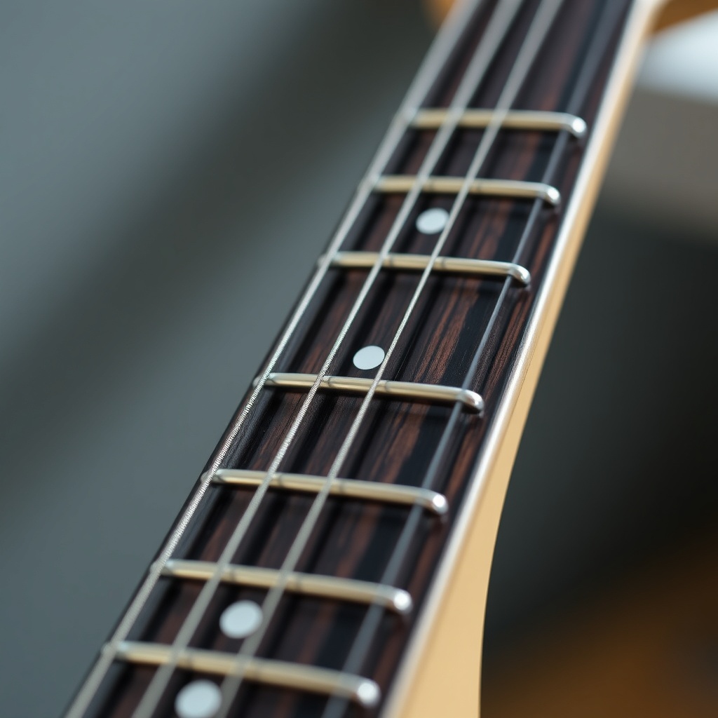 Close-up shot of a GearTune TN Series neck profile