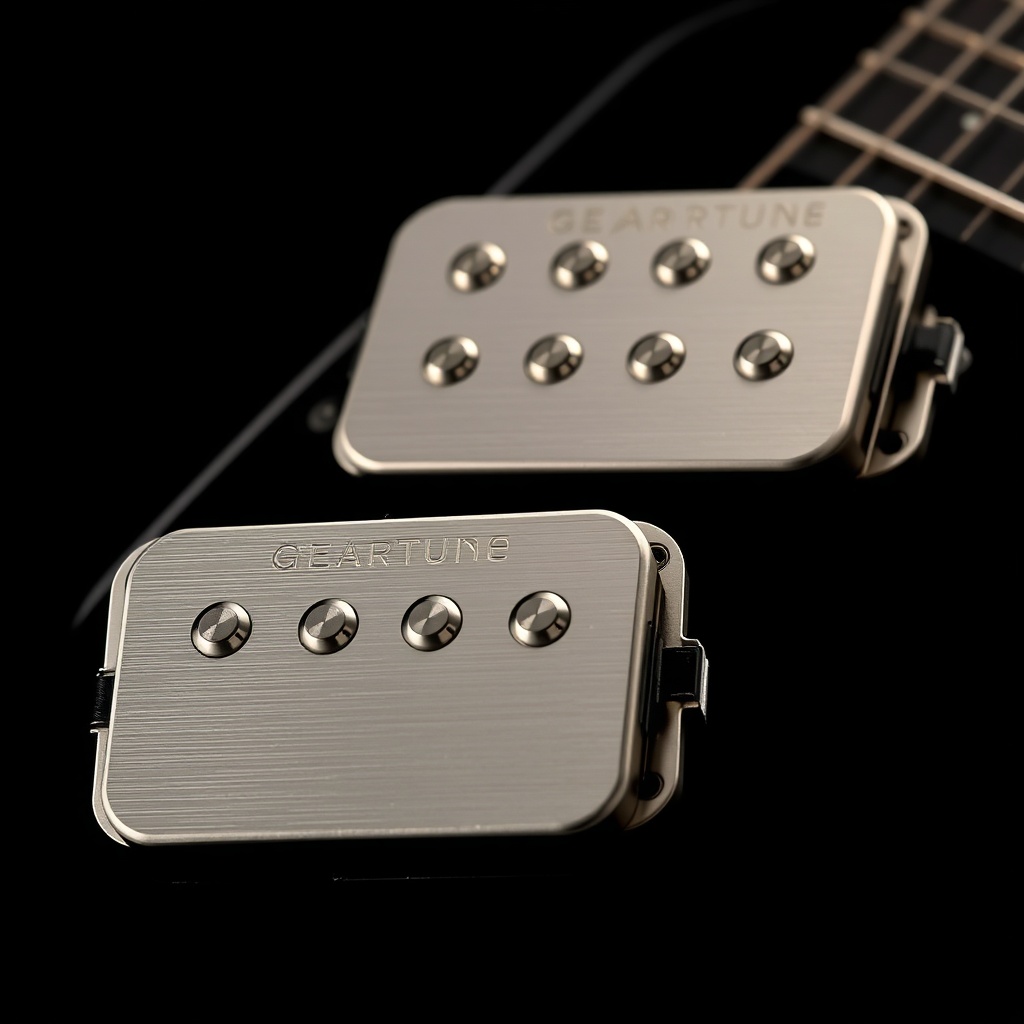 Photorealistic close-up of GearTune TN Series pickups